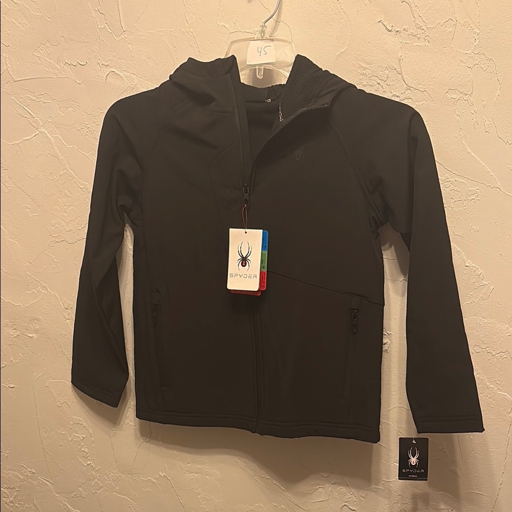 Spyder Black Full-Zip Hooded Jacket